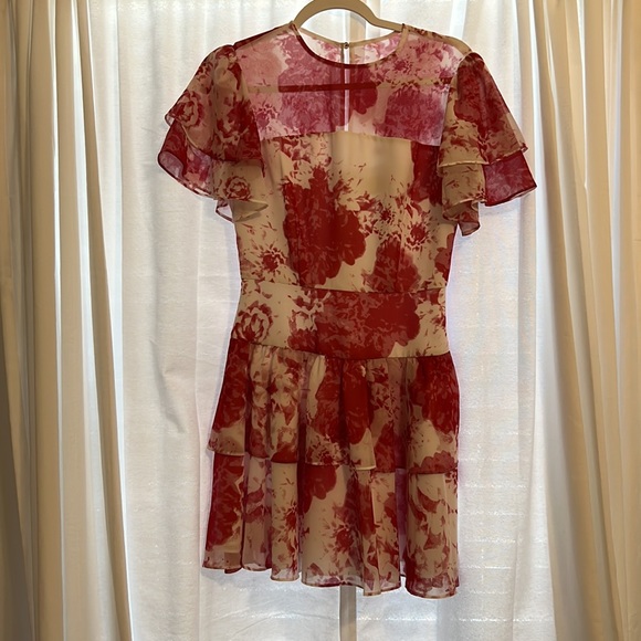 KEEPSAKE THE LABEL Enchanted Mini Dress in Ivory Rose Floral - Picture 3 of 4